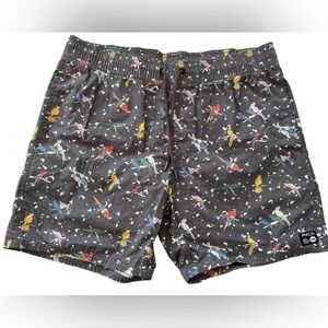 RVCA board shorts Colorful parrot Pattern